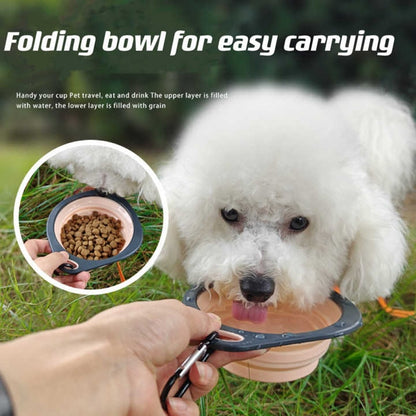 Candy Color Dog Folding Bowl Outdoor Travel Pet Feeding