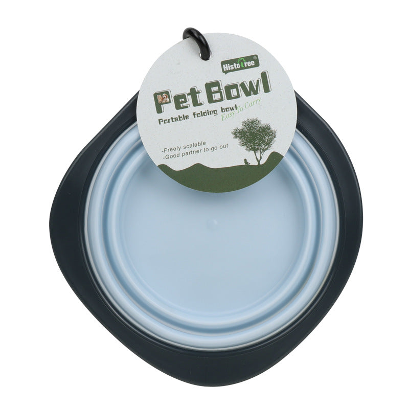 Candy Color Dog Folding Bowl Outdoor Travel Pet Feeding