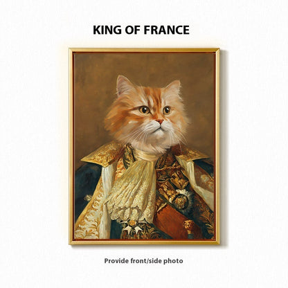 Custom Cat & Dog Oil Painting Pet Portrait Canvas Wall ArtHD