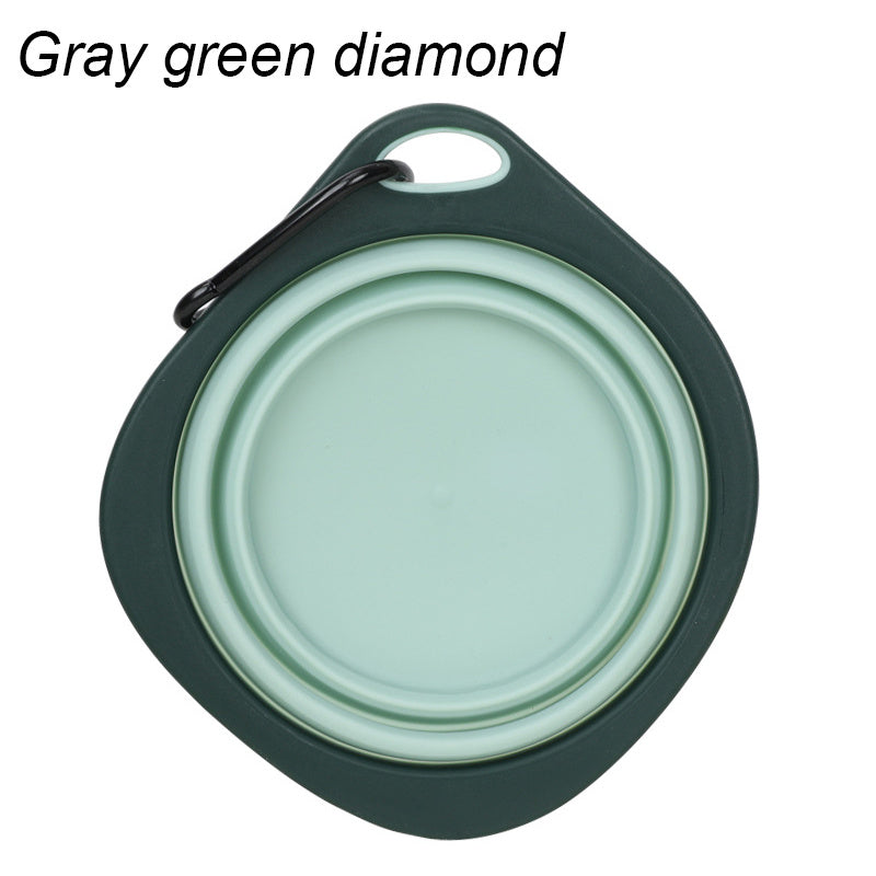 Candy Color Dog Folding Bowl Outdoor Travel Pet Feeding