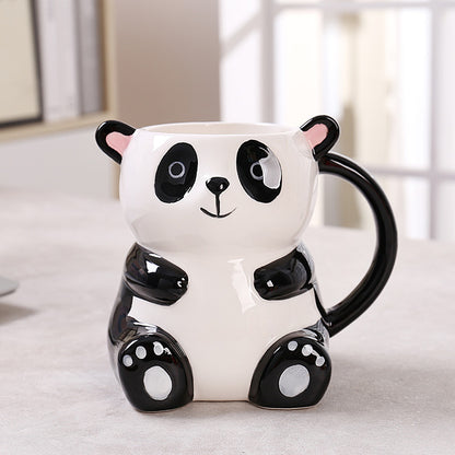 Cute Pet Mark Panda Shaped Ceramic Mug