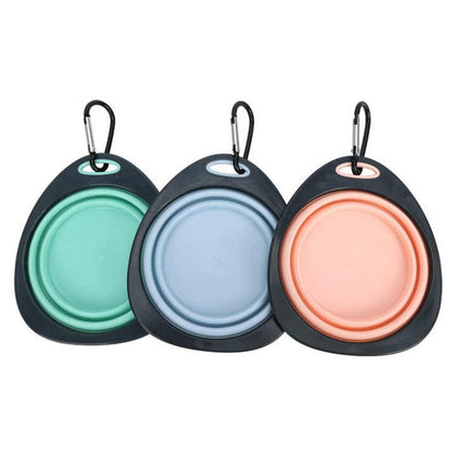 Candy Color Dog Folding Bowl Outdoor Travel Pet Feeding