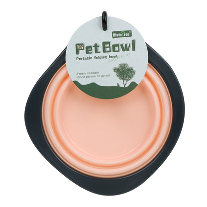 Candy Color Dog Folding Bowl Outdoor Travel Pet Feeding