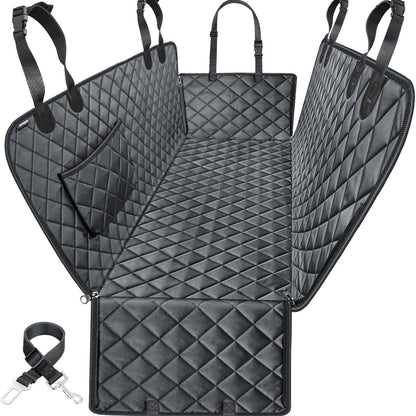 Dog Car Seat Cover Black And Orange Colorway