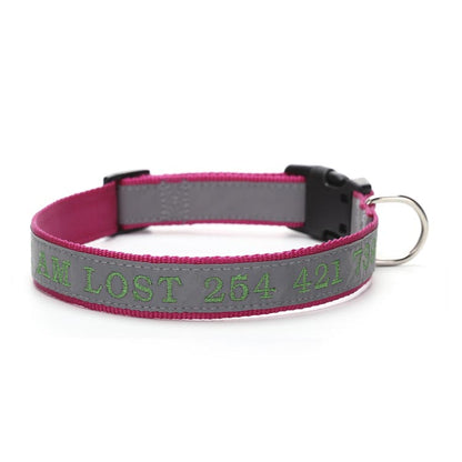 Embroidered Reflective Dog Collar