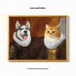 Custom Cat & Dog Oil Painting Pet Portrait Canvas Wall ArtHD