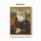 Custom Cat & Dog Oil Painting Pet Portrait Canvas Wall ArtHD